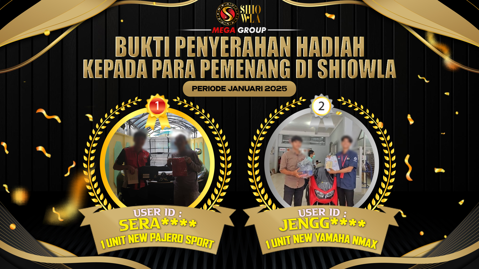 Selamat Kepada Member Setia SHIOWLA Sudah Memenangkan Satu Unit Mobil Pajero Sport