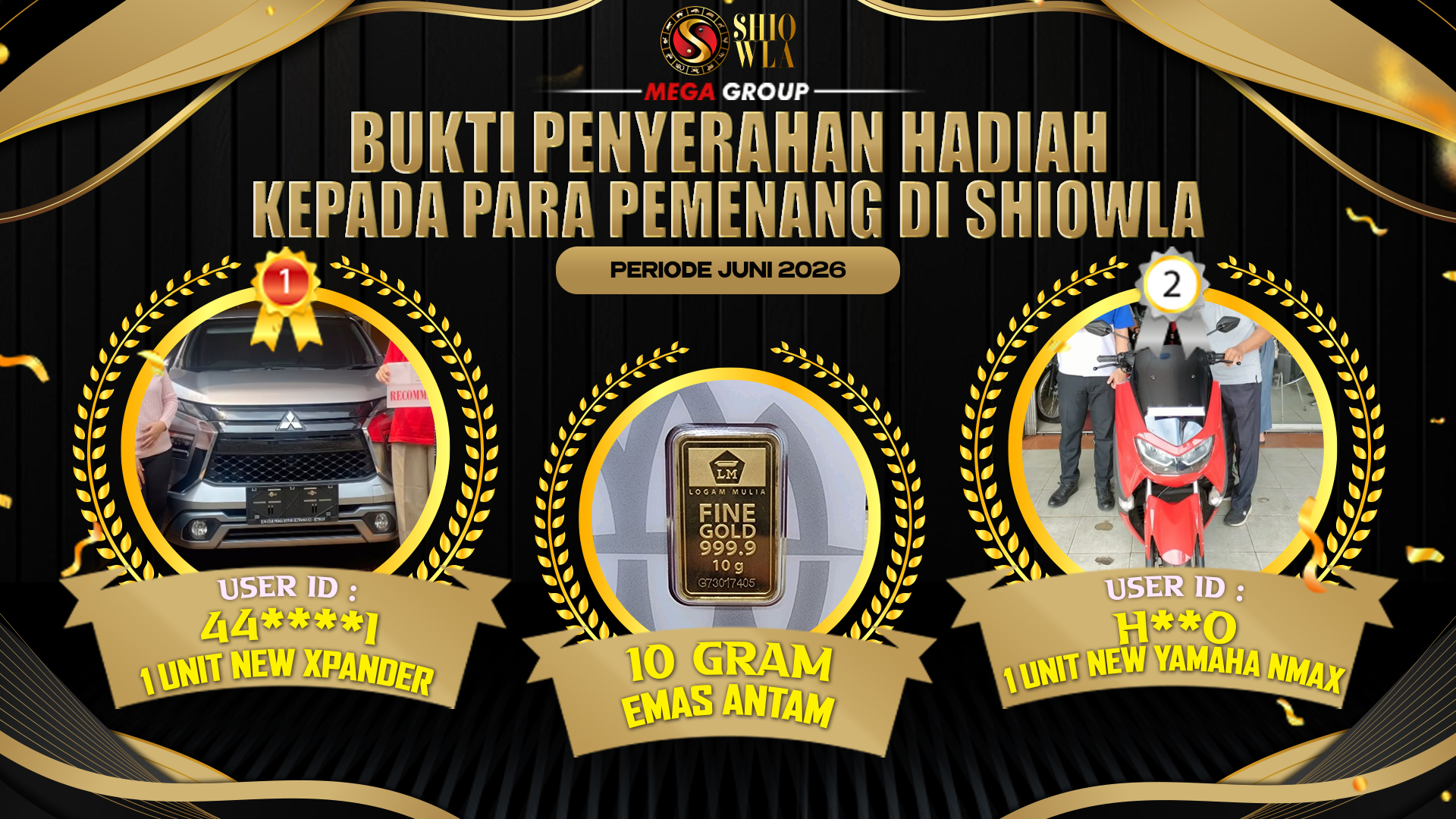 Selamat Kepada Member Setia Shiowla Sudah Memenangkan Satu Unit Mobil Pajero Sport