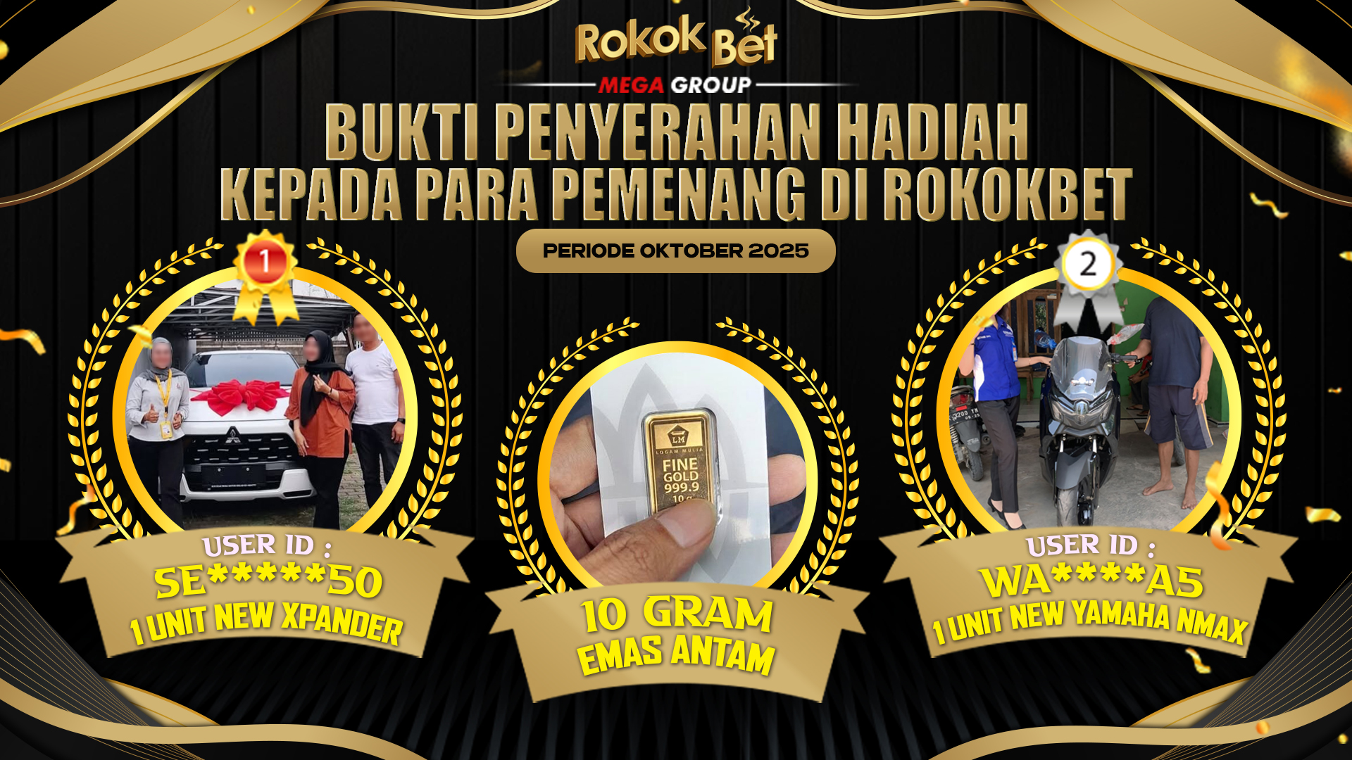 Selamat Kepada Member Setia ROKOKBET Sudah Memenangkan Satu Unit Mobil New Xpander